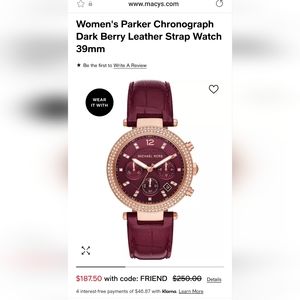 Michael Kors. Dark Berry Watch